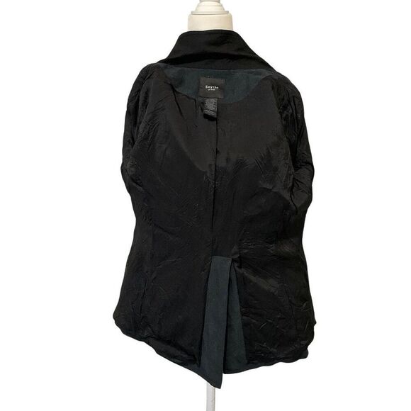 Smythe Military Style Jacket Black Fade Gold Embellished Button Up Blazer Size 2 - Picture 10 of 11